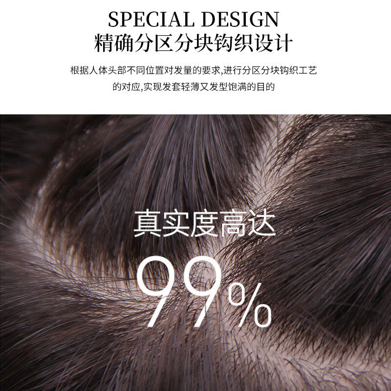 假发全头套女真人发丝真发中老年妈妈款卷发短发自然发型日常自然