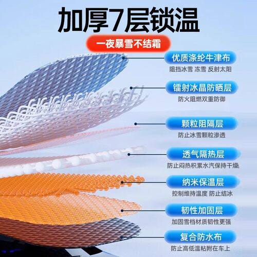 汽车遮雪挡前档风玻璃遮阳帘冬季防霜防雪半罩小车窗防冻车衣加厚