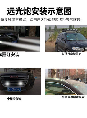 汽车LED远光灯透镜激光炮灯12v24伏网红小钢炮大刚炮射灯激光雾灯