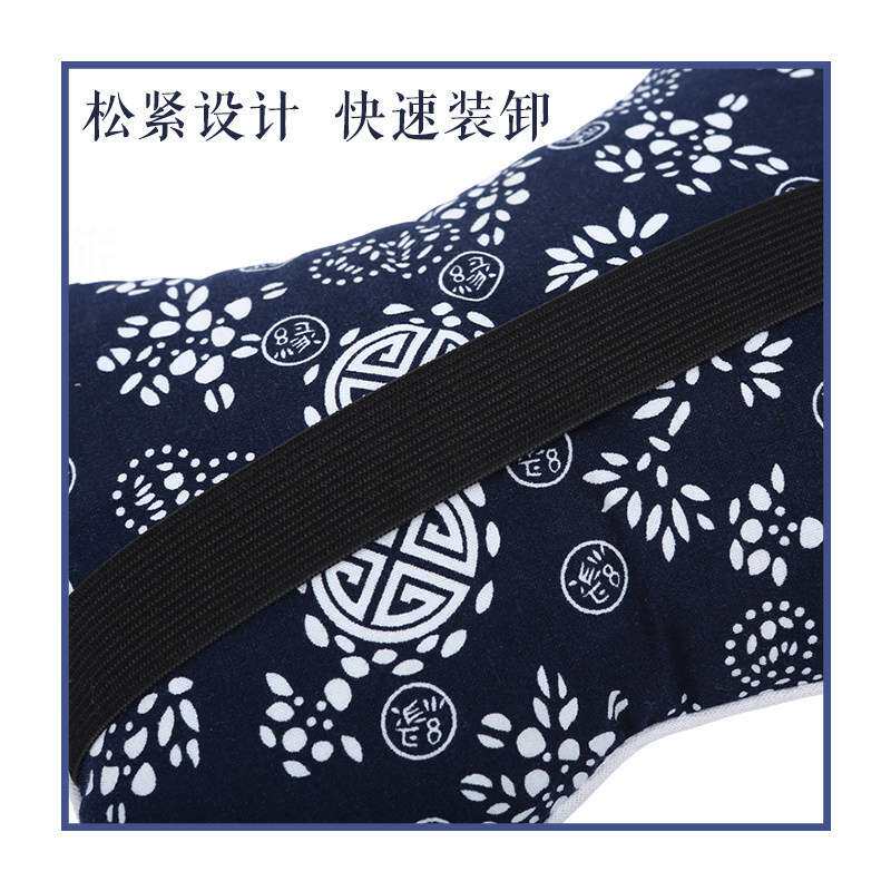 车载靠枕 足陈年蕲艾绒 典雅古风小花布 人体工学设计 适用多车型
