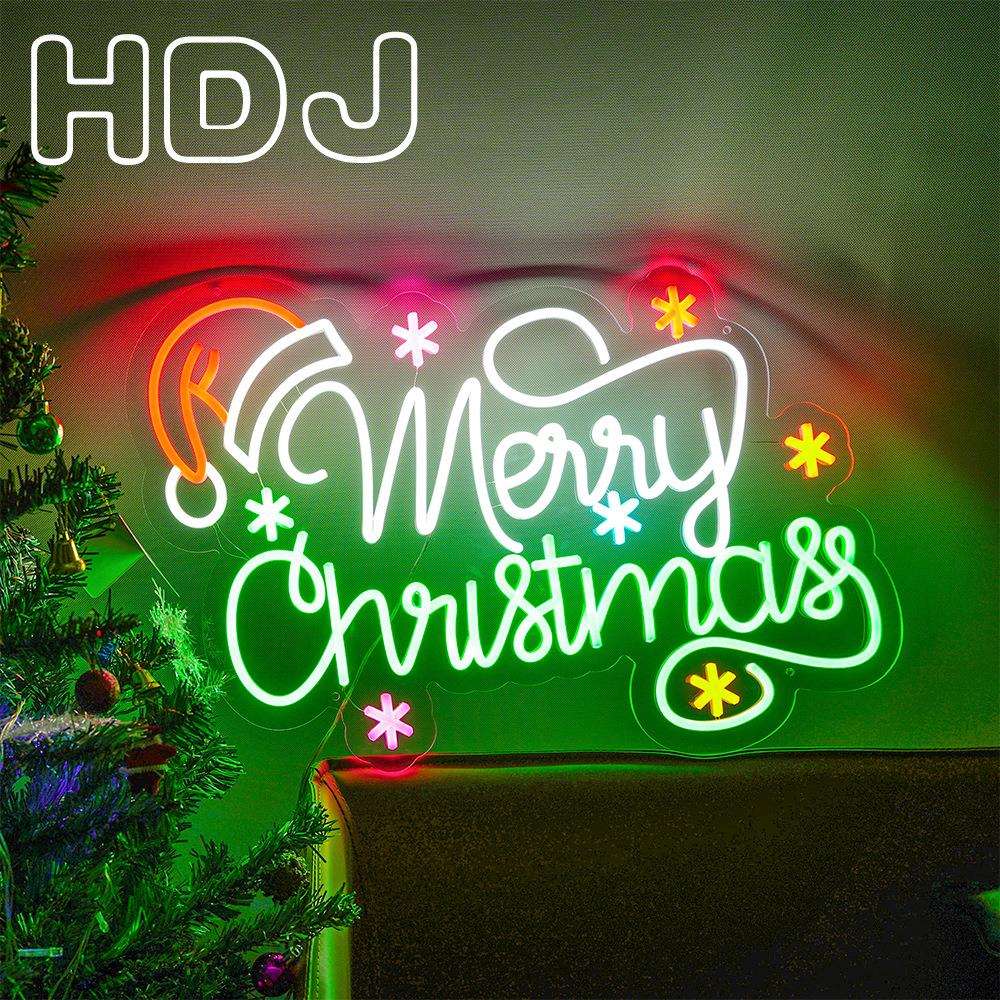 圣诞节霓虹灯Merry Christmas发光字招牌英文字母装饰灯节日气氛