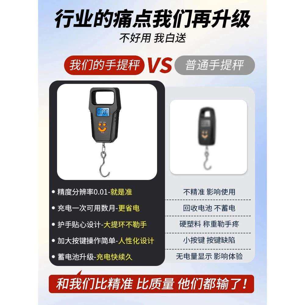 德国手提电子秤50kg高精度迷你便捷式家用小型买菜弹簧称手提