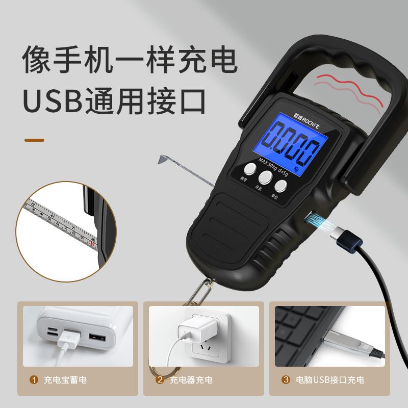 手提电子秤便携式小型高精度家用行李箱挂钩称重器手拉式迷你快递