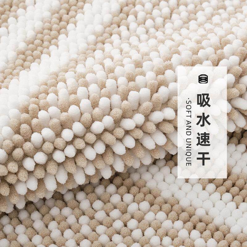 缔奢美床边雪尼尔系地垫浴室门口吸门水地毯毯家用所防滑脚垫垫进