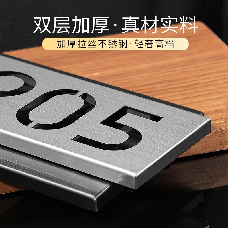 2026年新款门牌号定制高级感轻奢创意号码牌家用入户门口装饰室外图片