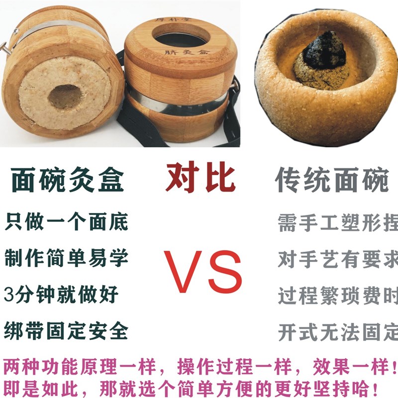 陶瓷脐灸面碗灸罐全麦麸皮粉面底制作模具厚朴堂灸罐小儿推拿脾胃