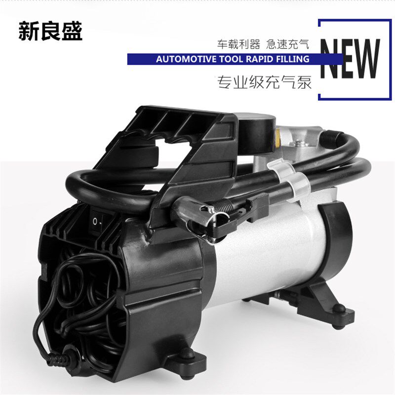 48-72V电压通用型60电动车双缸打气机可携式大功率三轮车冲打气筒