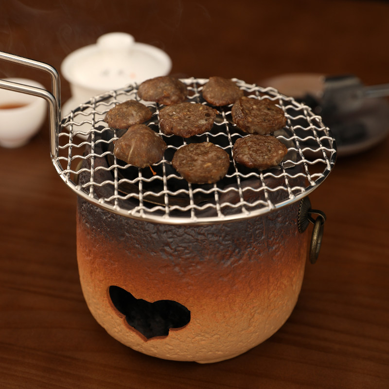 户外陶瓷壶木炭烧水壶酒精灯酒精炉煮茶器功夫茶具碳炉子围炉套装