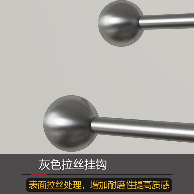 挂衣架落地卧室不锈钢衣帽架单杆简约时尚高级灰衣服挂架子艺术感