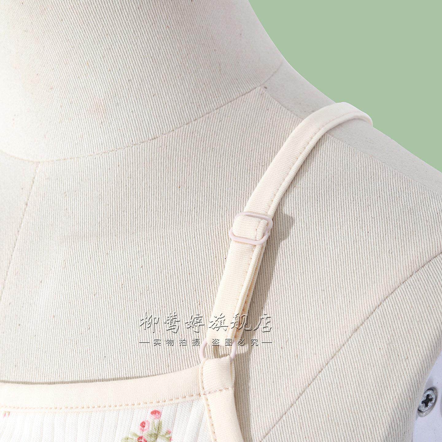 纯棉带胸垫肚肚兜女士成人式文胸一片式吊内DD-61482衣兜防凸带点