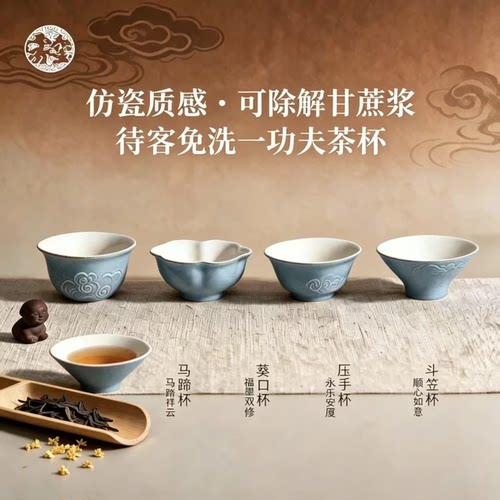 雾玺一次性功夫茶杯旅行茶具