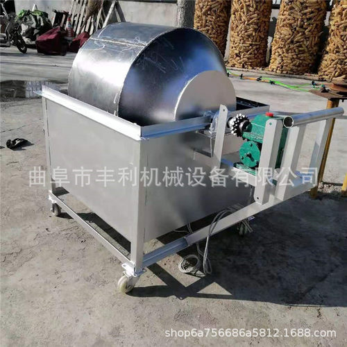 电加热芝麻黄豆炒锅 燃气瓜子板栗炒货机100斤滚筒封闭式炒锅
