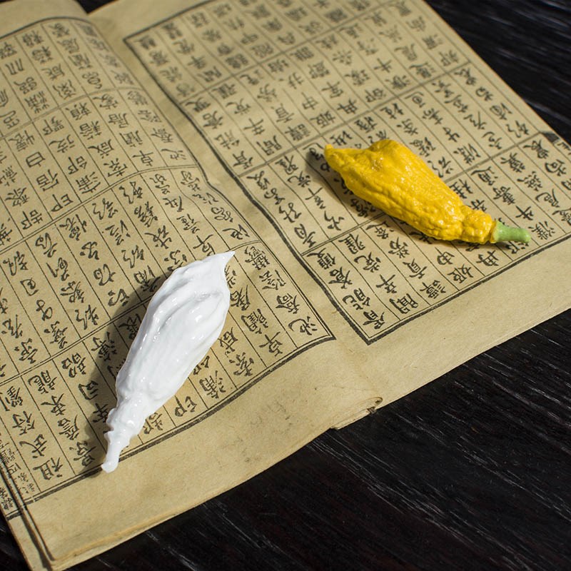 景德镇禅意佛手笔搁创意可爱搁置笔器文房四宝书法国画毛笔笔架山