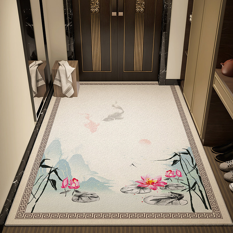 新中式入户门地垫地毯门垫进门家用门口脚垫大门室内玄关脚踏垫子