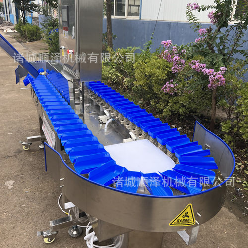 全自动鸭脖重量分选机 卤煮鸭翅分级机 料盒式鸭掌分选设备