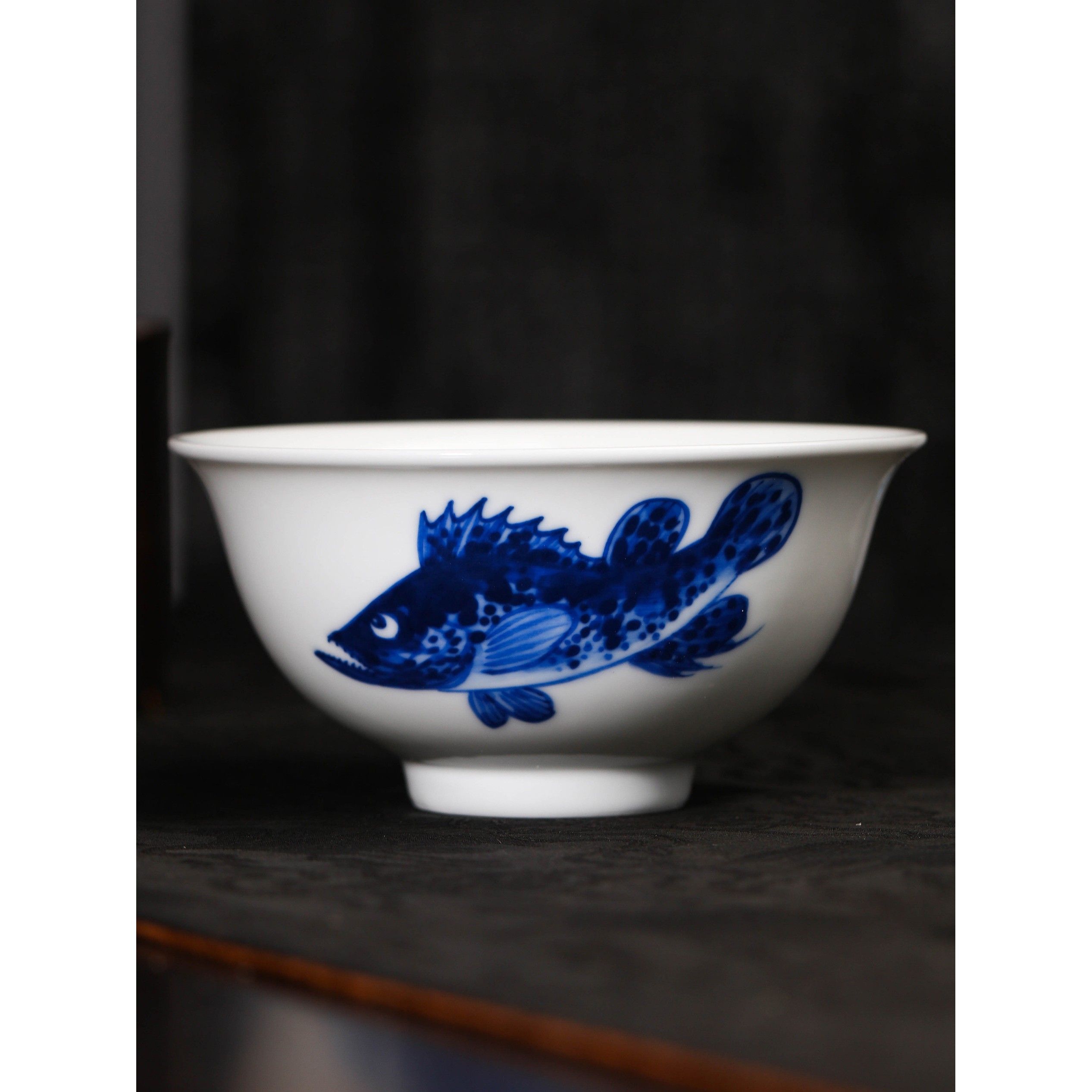 长物居柴窑烧制手绘青花瓷饭碗汤碗面碗餐具餐饮具景德镇手工瓷器