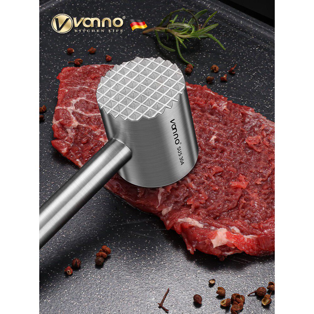德国肉松锤304不锈钢家用肉锤神器牛排专用工具敲断筋实心锤