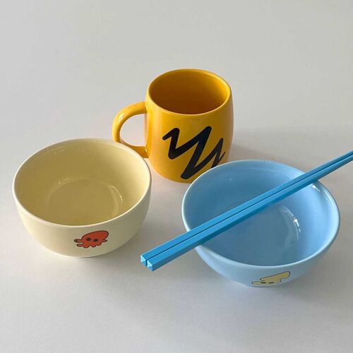 蜡笔小新餐具礼盒四件套碗杯盘伴手礼物送闺蜜兄弟