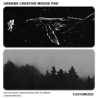 简约高级感鼠标垫超大加厚护腕电竞游戏键盘垫电脑桌垫子锁边办公