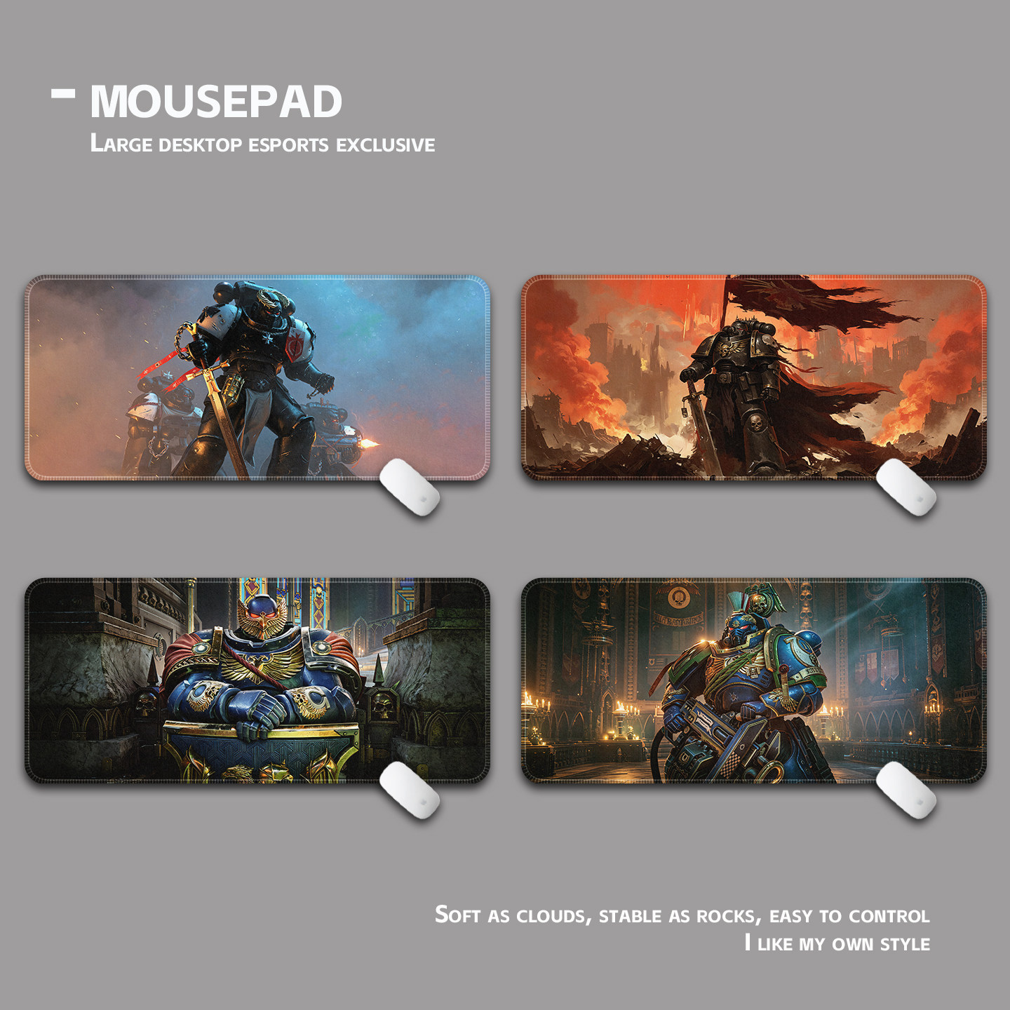 战锤40K帝皇鼠标垫超大护腕笔记本电脑键盘垫大号家用办公桌垫子