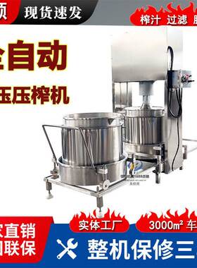酸木瓜果醋汁压榨机新鲜冷藏果蔬大型榨汁机材渣压榨机