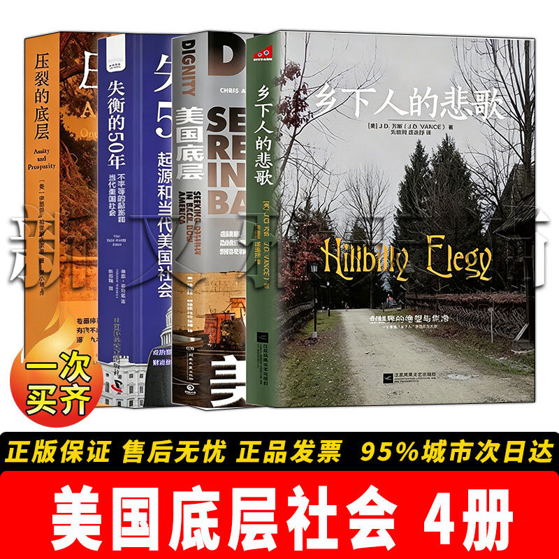 美国底层纪实4册社会阶层研究