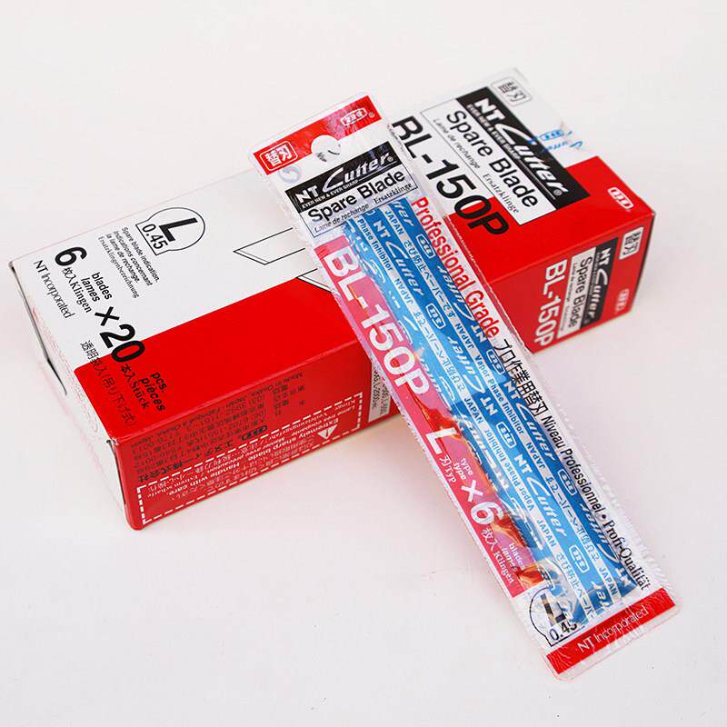 日本进口NT CUTTER大号美工刀片BL-150P墙纸刀片 18mm宽 6片装