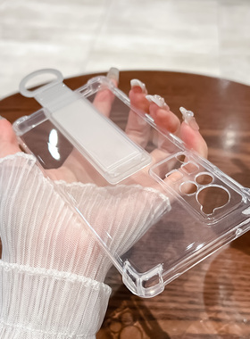 适用vivox60手机壳X60pro+新款腕带支架保护套x60tproplus全包边防摔T气囊简约透明硅胶软壳男女情侣高级感壳