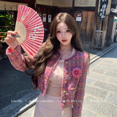 仙品香香25A 你 懒懒llan 编织纹理设计50%羊毛贵气小香外套