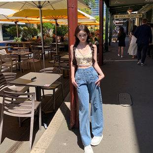 饰牛仔裤 你 中高腰显身材牛角扣装 小香公式 女2026新 懒懒llan