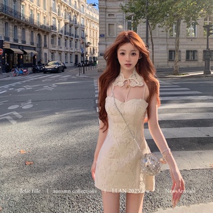 懒懒llan 送围脖 香榭大道 重工刺绣连衣裙 高定浮雕开板 你