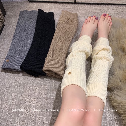 你的懒懒llan暖fu防风四色袜套