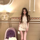 半裙套装 你 松弛性感蕾丝拼接挂脖上衣 芙渠盈盈 女 懒懒llan