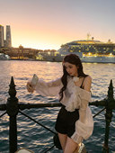 懒懒llan 春新款 文jia英米兰时装 甜美衬衫 你 搭配短裤 周同款 女