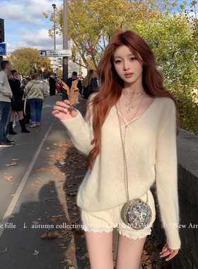 你的懒懒llan【巴黎日记】软糯舒适感 云朵柔软全羊毛四色毛衣女