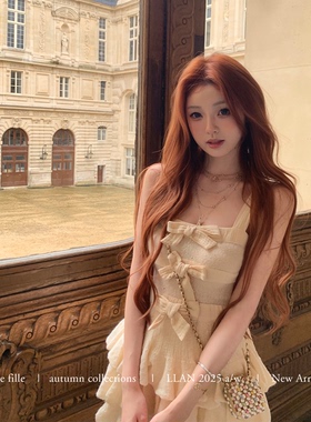 你的懒懒llan 冬日内搭王【Versailles梦境】蝴蝶结针织连衣裙女