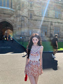 懒懒llan 短裤 挚爱玫瑰 春季 你 蕾丝上衣女 性感碎花套装 新款