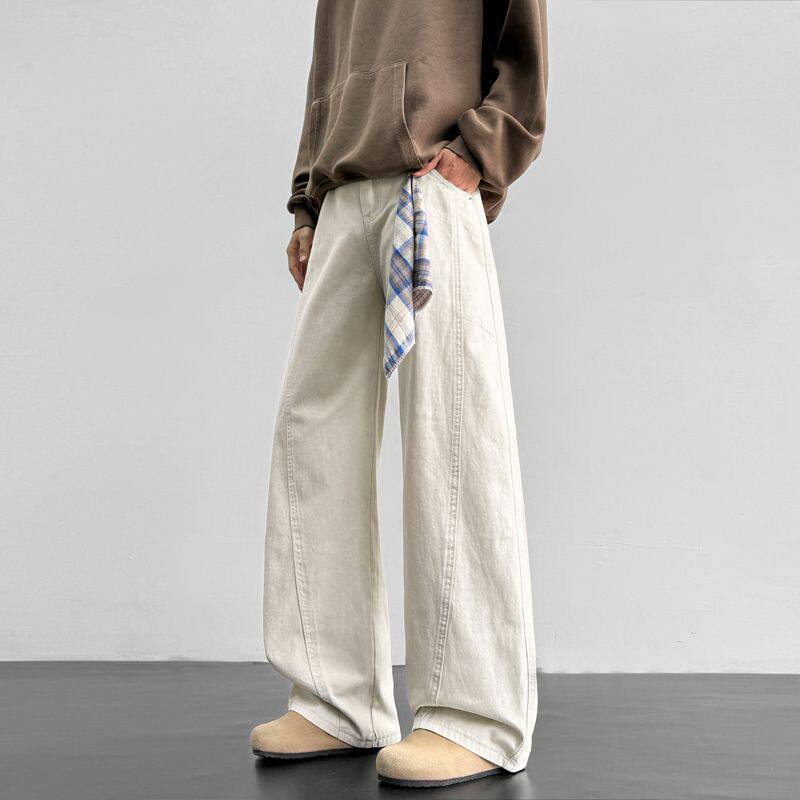 nologo official美式方巾弯刀工装休闲阔腿裤子男士春夏2026新款