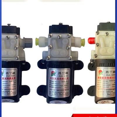 普兰迪微型直流隔膜水泵12V24V25W35W45W电动喷雾器高压抽水泵