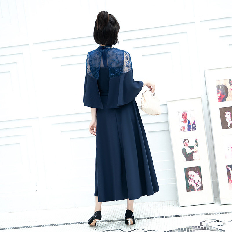 2026新款黑色晚礼服女夏季宴会优雅气质名媛显瘦连衣裙中长款晚装图片