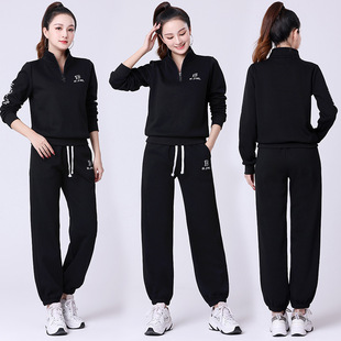 2026新款贝佳娜丽广场舞服装冬季加绒加厚运动休闲套装女健身服高