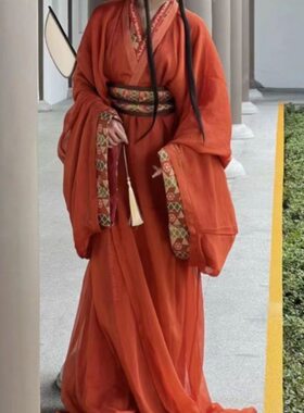 2026新款枳羽棠成人汉服女战国袍直裾复原传统交领显瘦跳舞宫廷风