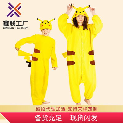 2026新款跨境动漫Pikachu卡通装万圣节cosplay派对