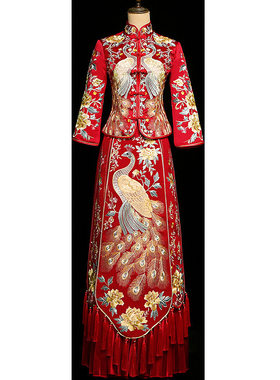 2026新款秀禾服新娘大码孕妇中式结婚敬酒服抖音龙凤褂嫁衣批发高