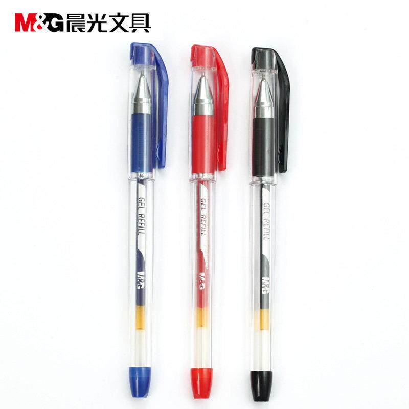 晨光中性笔0.38笔芯038mm黑色中性笔合装学生用葫芦头笔尖考试用