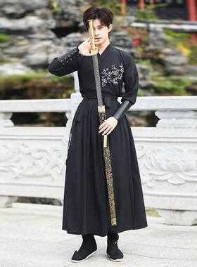 2026新款原创汉服男武侠风学生刺绣班服侠客书生帅气古风公子套装