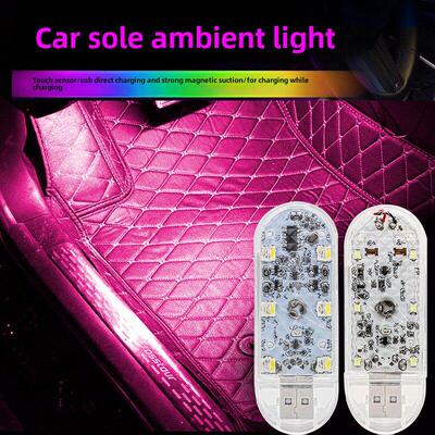 语音控制USB可充电馈电灯触摸灯汽车照明汽车USB触摸传感器读取尾