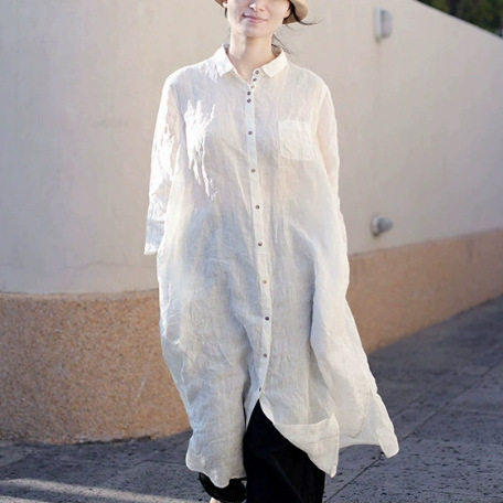 2026新款夏款清透细纯亚麻宽汉服上装