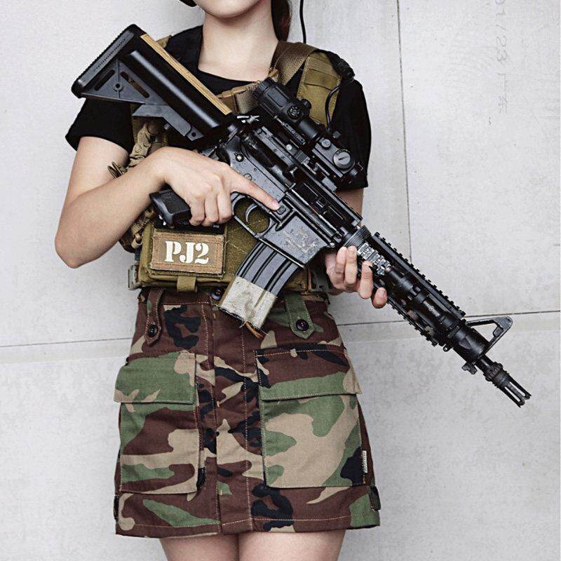 WARCHIEF酋长2019Amazon军潮斑纹迷彩短裙 户外四丛女军迷战术裙