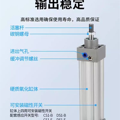 SI标准气缸SI40*20X25X50X60X75X80X100X125X150X175X200-S气缸